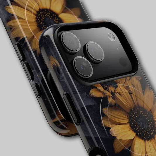 Close-up detail of the artwork showing where the magnetic ring is integrated for accessories.