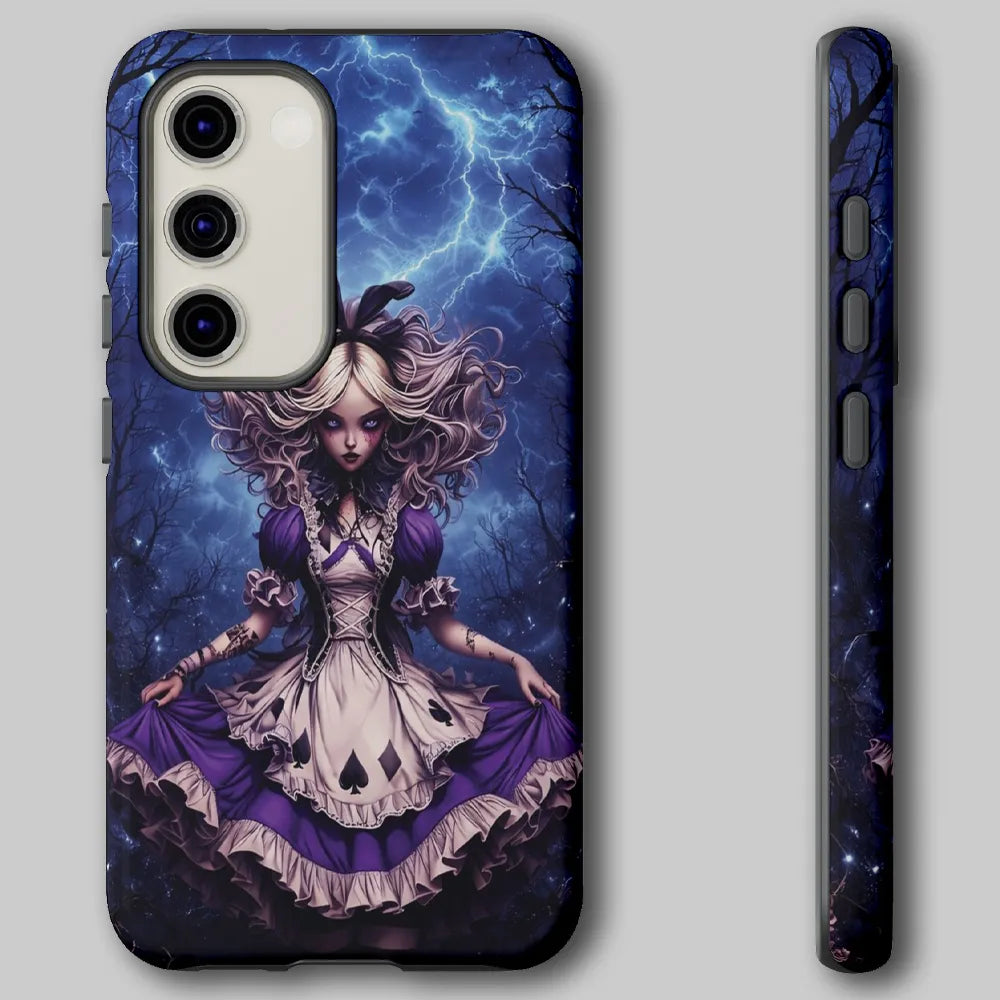 Front and side view of Alice case showing raised camera bezel.