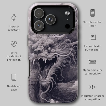 Chinese Dragon Ink Traditional Art | MagSafe® iPhone® Tough Phone Case