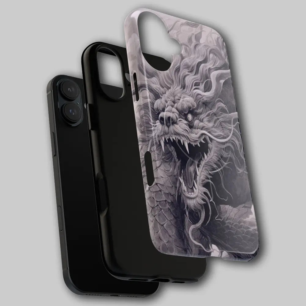 Exploded view of hard shell and soft liner layers.