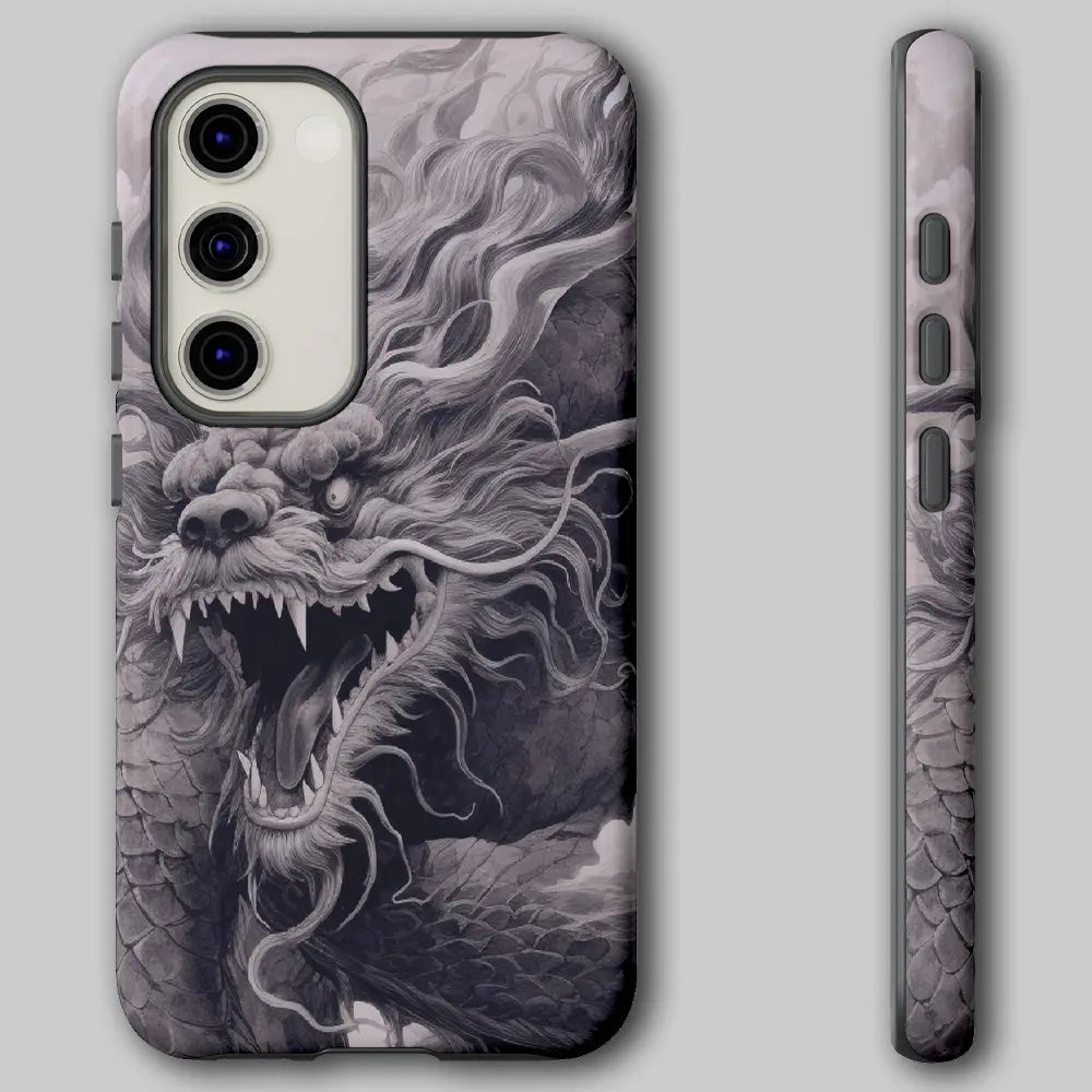 Front and side view of Chinese Dragon Ink case showing raised camera bezel.