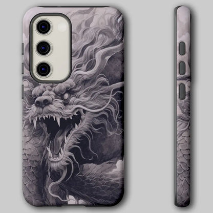 Front and side view of Chinese Dragon Ink case showing raised camera bezel.