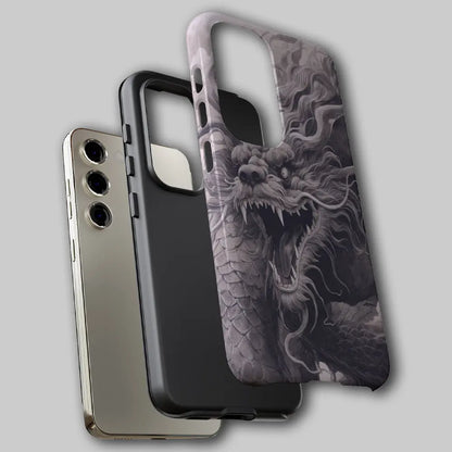 Exploded view of hard shell and soft liner layers.