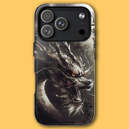 Dragon of the Eclipse MagSafe phone case with dark mythical art.