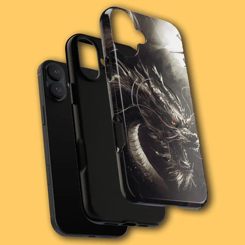 Exploded view of MagSafe ring layer inside tough case.