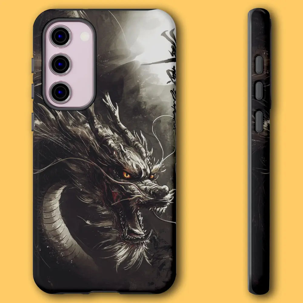 Side view of Dragon of the Eclipse case showing raised camera bezel.