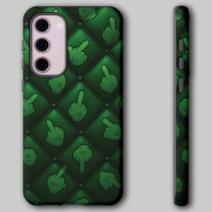 Front and side view of Finger Envy case showing raised camera bezel.