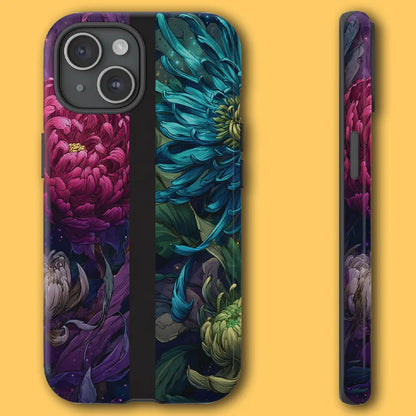 Side view of Nocturne Chrysanthemum case showing raised camera bezel.