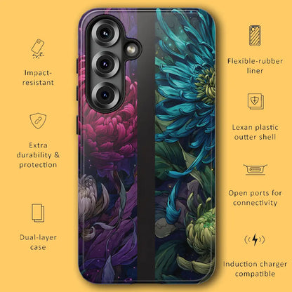 Graphic showing drop protection features for tough phone case.